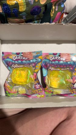 Glitter squish dice