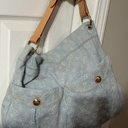 Designer Denim Hobo Bag 