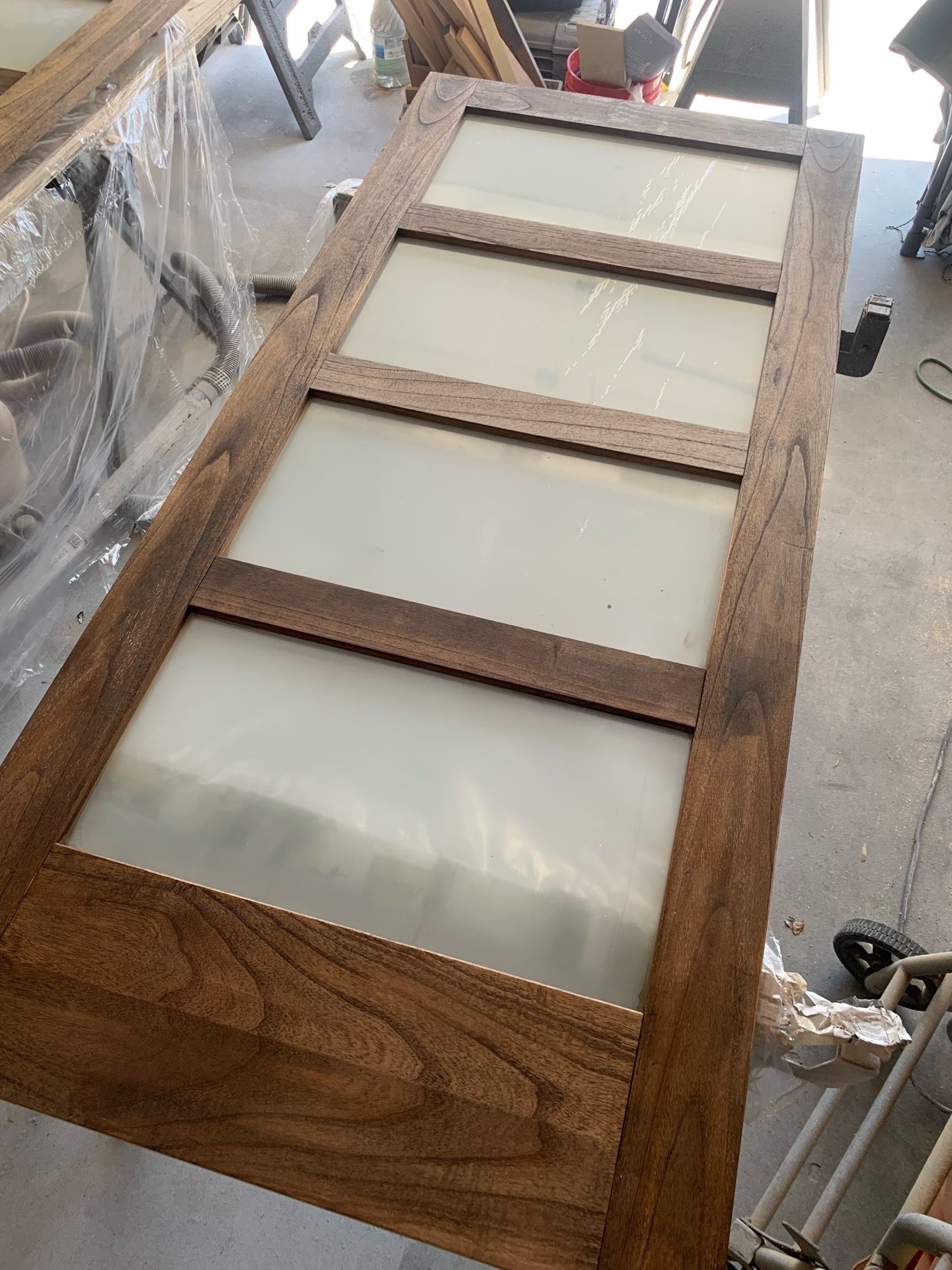 4 panel acid etched barn door 48/96