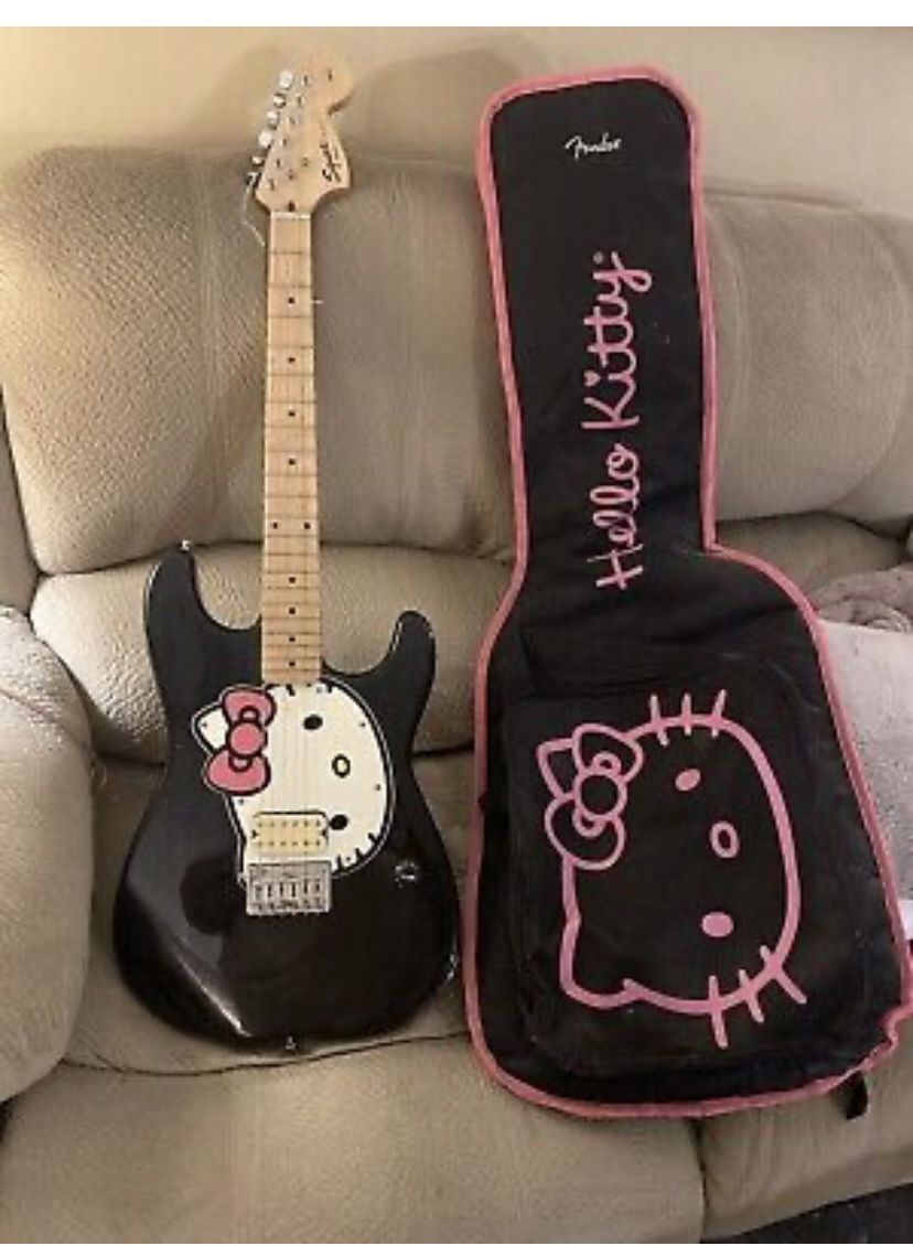 “Rare” Limited Edition Hello Kitty Fender Strat Guitar