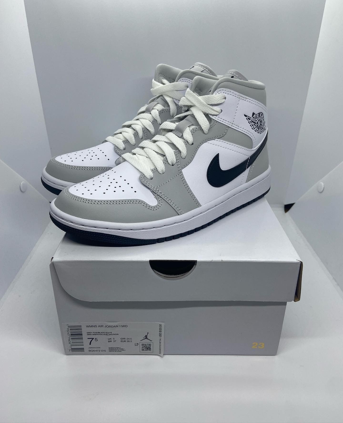 Jordan Mid Light Smoke Grey (Women's) Size 7W and