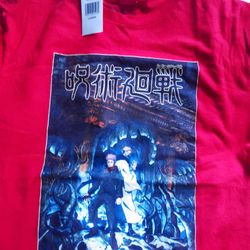 New With Tag Large jujutsu Kaisen Graphic Design Tshirt 