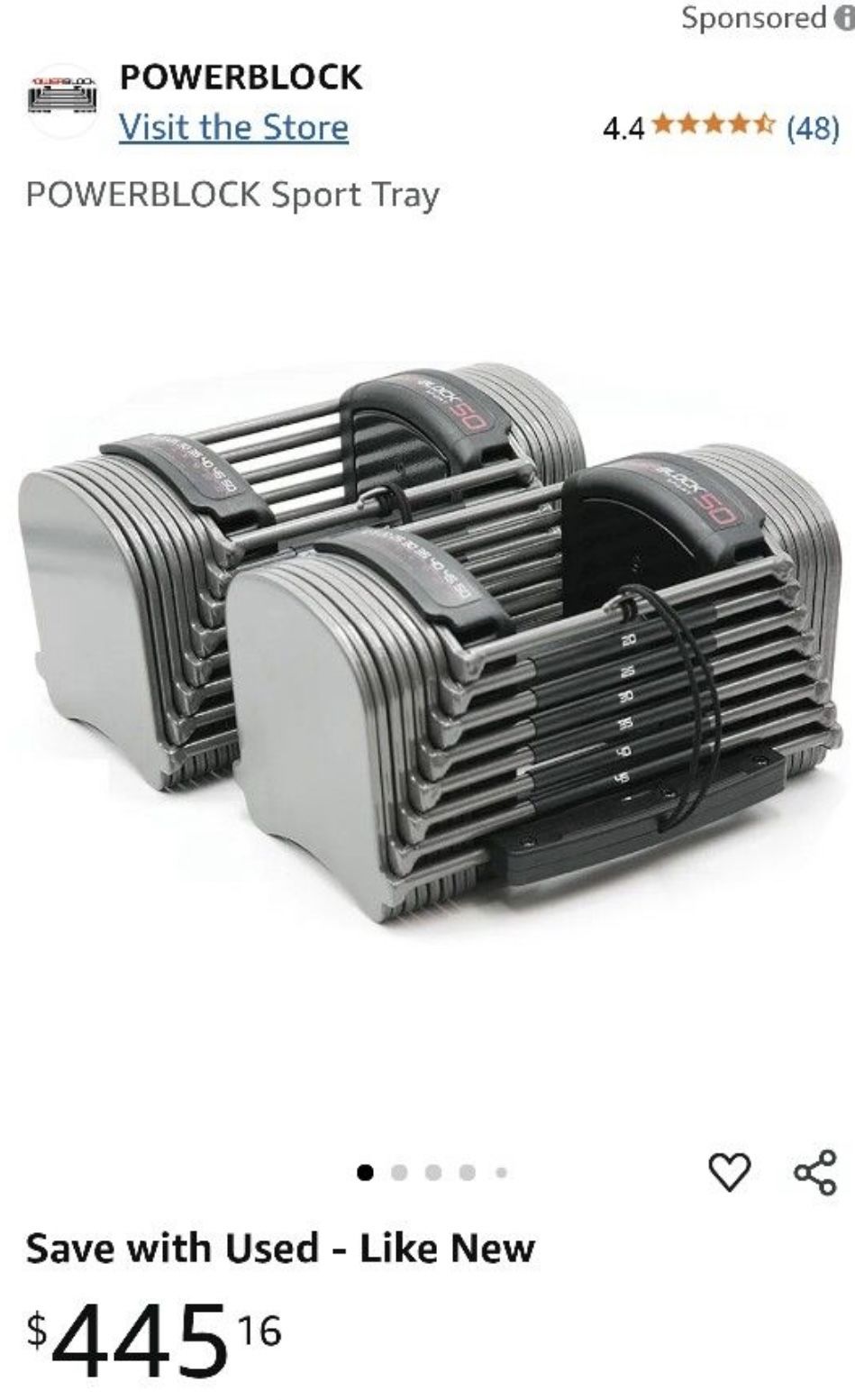 50 lb Adjustable Dumbbells