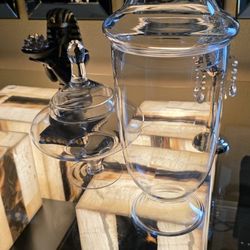 Clear Glass Jars With Lid  $40 For Both 