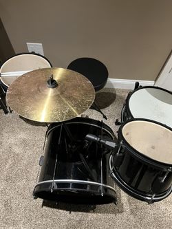 USED Rogue Lil Kicker 3 Piece Junior Drum Set Black for Sale in