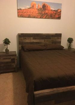 Brand New Bedroom Set/ bed/ bed frame/ nightstand/ mirror and dresser