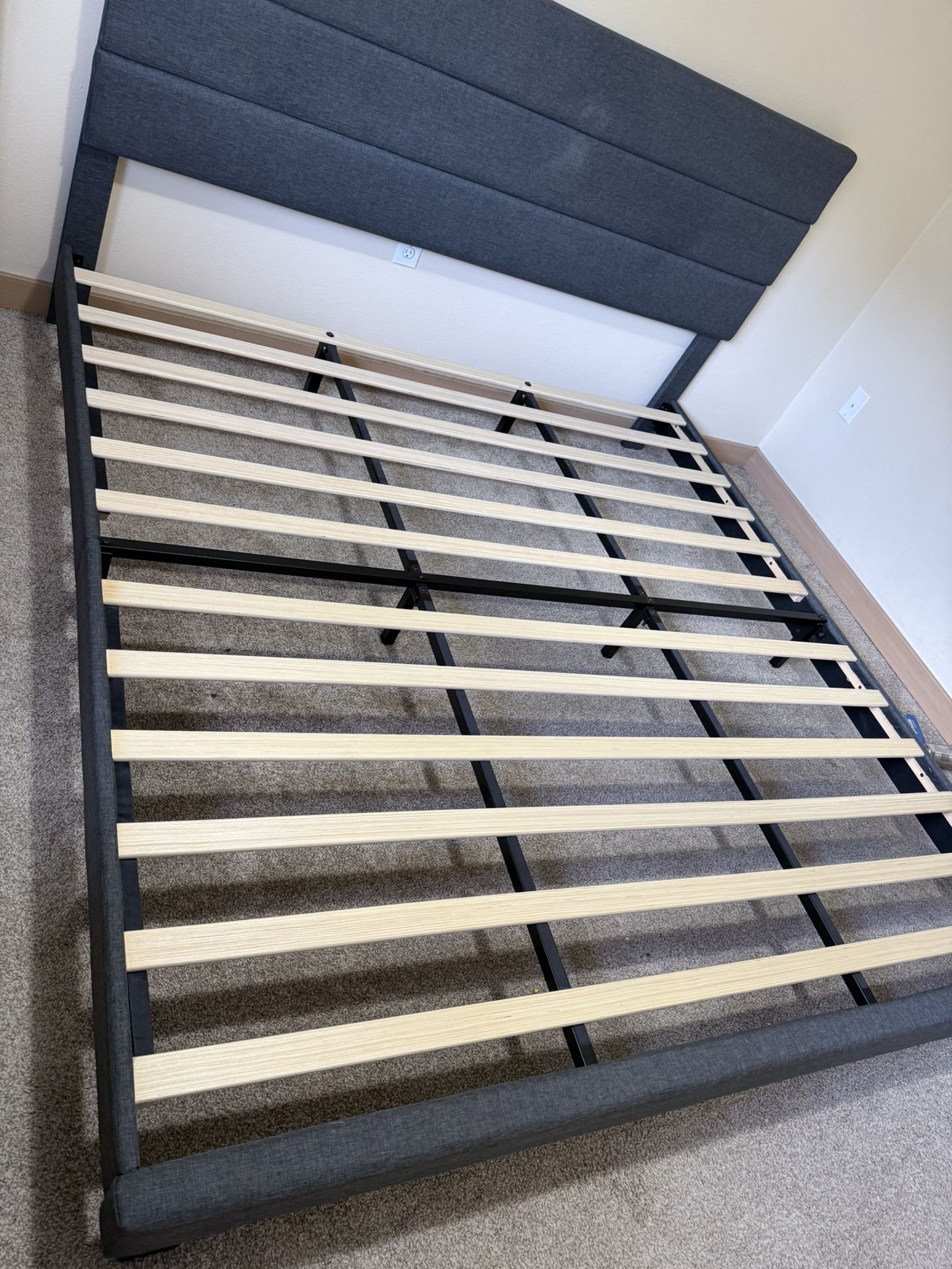 King Size Bed Frame with Headboard