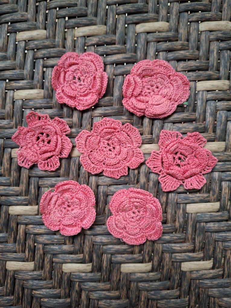 Crocheted Pink Flowers