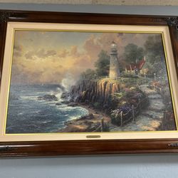 Thomas Kinkade Light Of Peace Canvas Painting