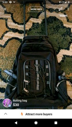 Roller backpack bag