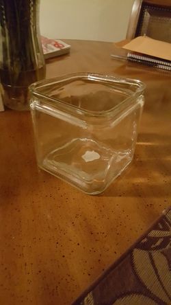 Glass square vase 4 x $20