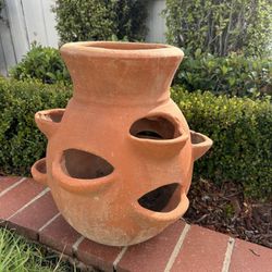 Vintage Heavy Strawberry Planter Pot Planter Pot Vase Herb Succulents Flowers 