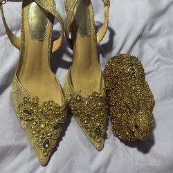 Shoe With Clutch Purse 