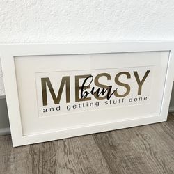 $10 for White Framed Quote Wall Art