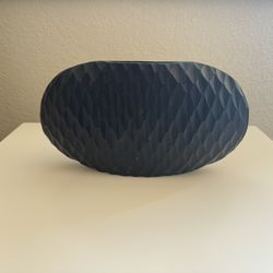 Modern porcelain vase /Black Metal Fish art