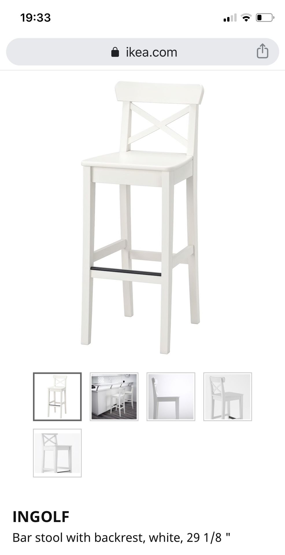 IKEA ingolf bar stools (29”)