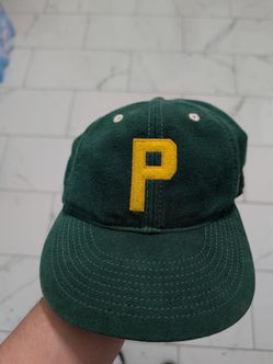 Polo By Ralph Lauren Green Felt Baseball Cap with Yellow P Logo