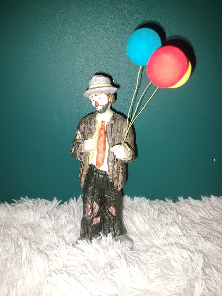 Emmett Kelly Jr Collection Clown Figure Holding Balloons Flambri