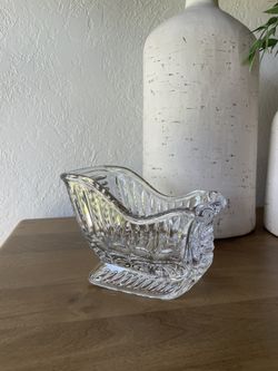 Vintage Princess House Glass Sled Sleigh