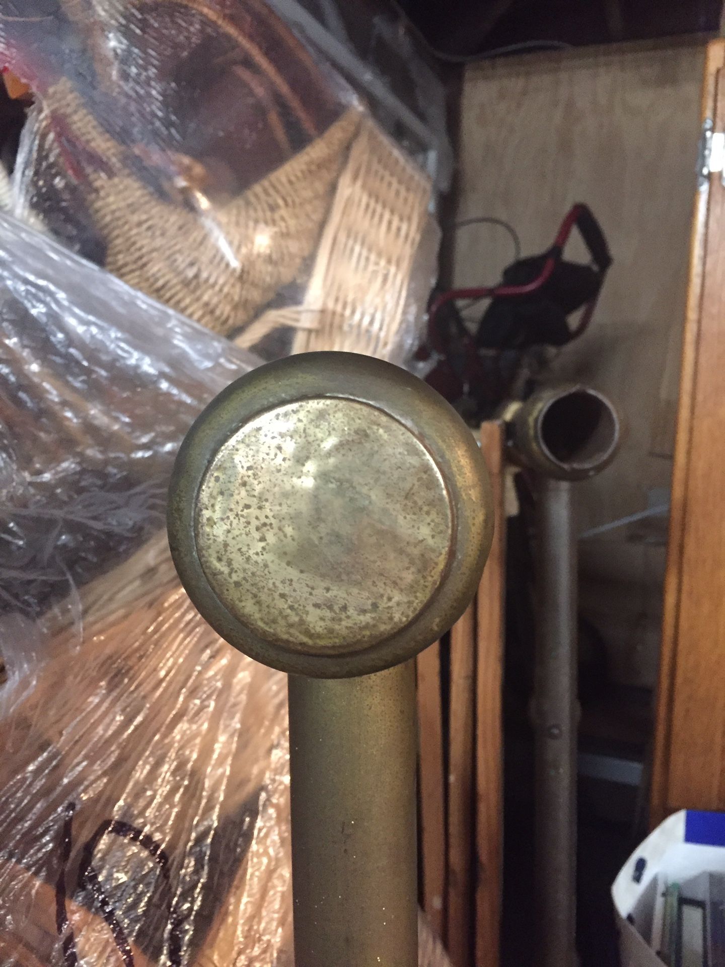 Vintage Antique Brass Bed With Original Frame And Rails French Country J&M, Full / Double Sturdy