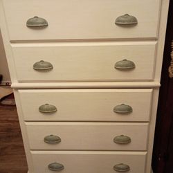 White Real Wood Dresser