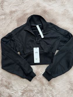 Alo Vixen Fleece 1/4 Zip - New - S/P - Black