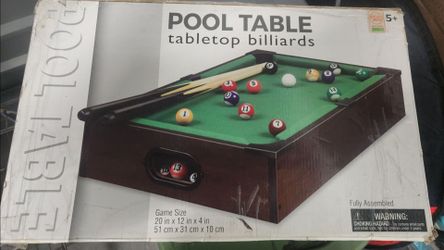 20" pool table