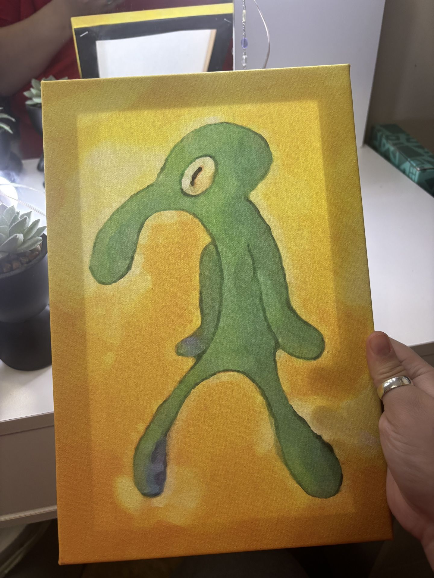 Squidward Painting
