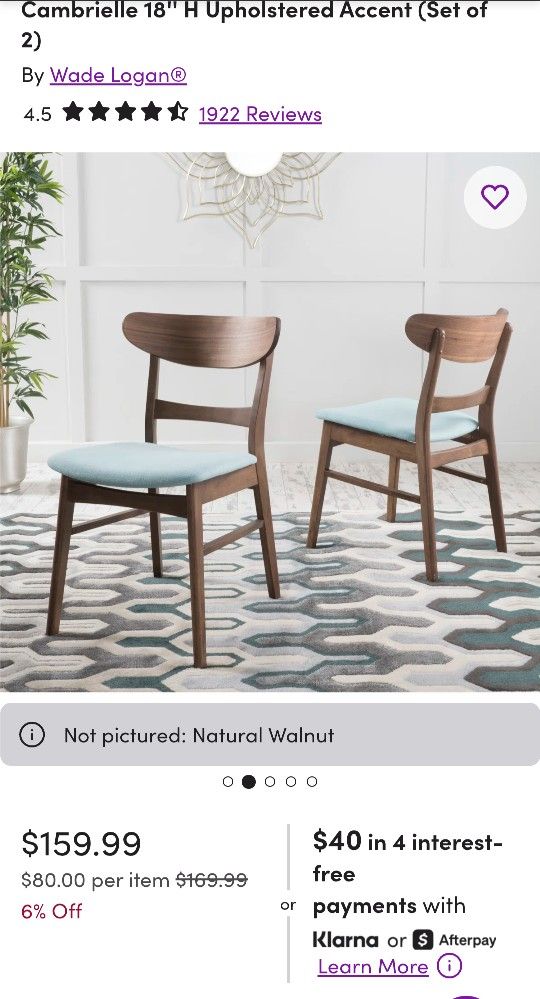 Two Small Dining/Side Chairs Unopened