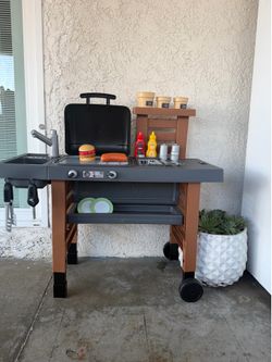 Outdoor play kitchen