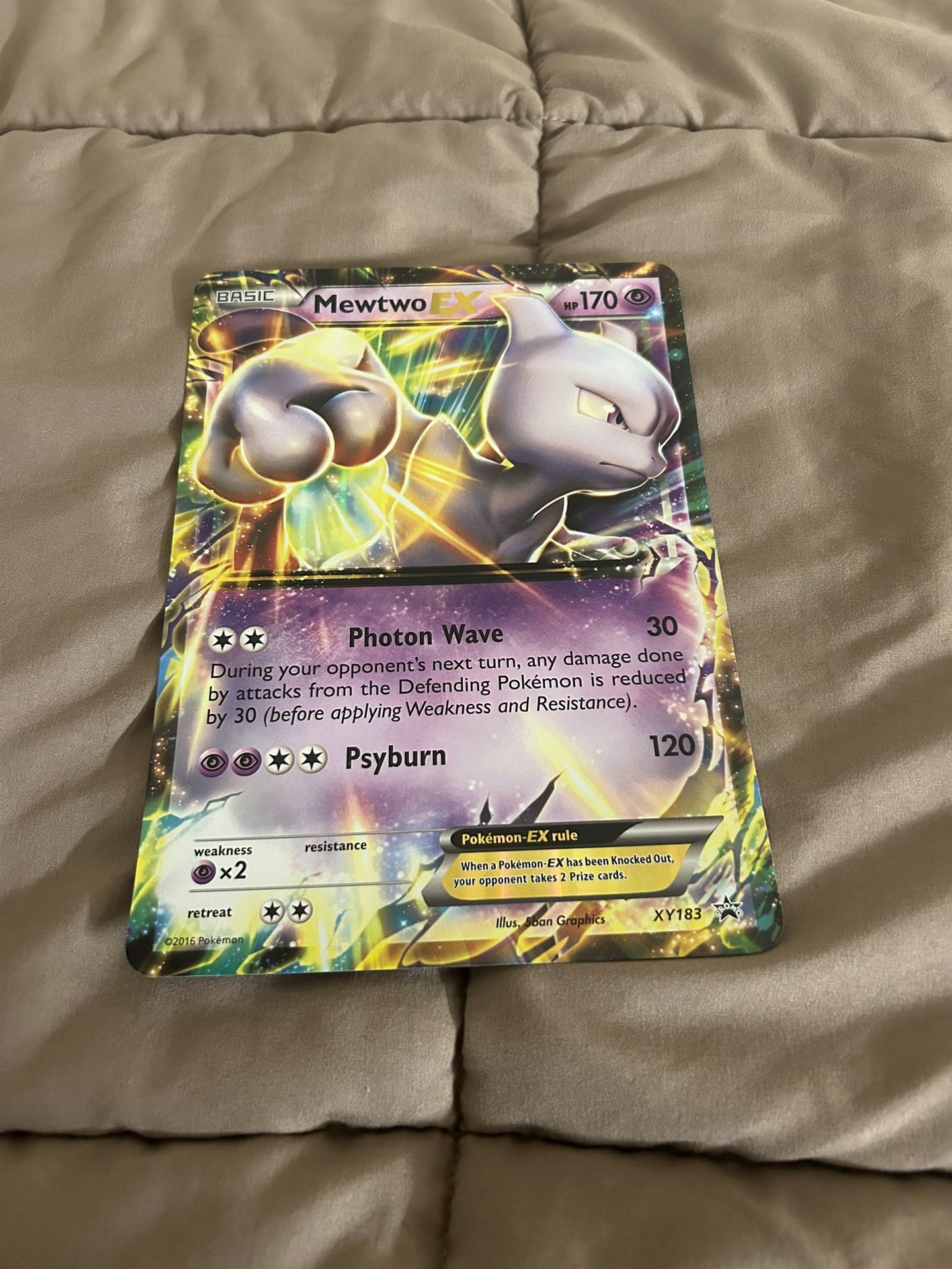 Pokémon TCG Mewtwo EX Jumbo XY183 Oversized XY Black Star Promo Holo Card