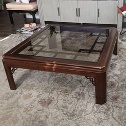 Wood and Glass Table