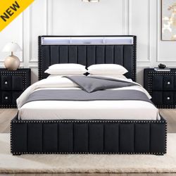 Queen Size Bed Frame With Mattress 