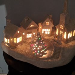 Old Vintage Snowy Ceramic Christmas Town"...