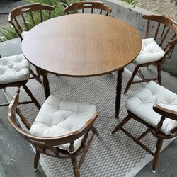 Wooden Table And Six Chairs