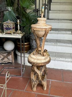 Italian Travertine Lamp 