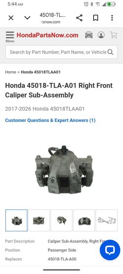 Honda 2026 hrv front right caliper and disc