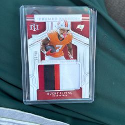 Bucky Irving National Treasures Rookie Patch Card 08/25