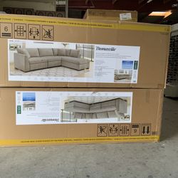 Miles Fabric Sectional With Power Footrest