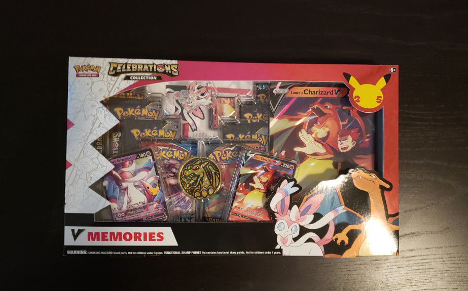 Celebrations V Memories Box Features Charizard & Sylveon Pokemon Celebrations  $45 Firm