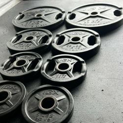 Rubber Coated Olympic Weights For Home Gym Weight Set 
