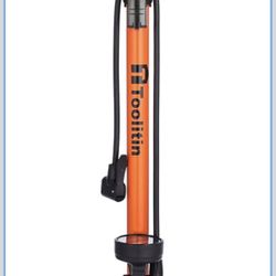TOOLITIN Floor Bike Pump with Gauge,160 PSI 