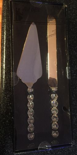 Wedding knife cake set .. Bling set