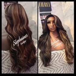 Human Hair Blended Lace Front Wig 
