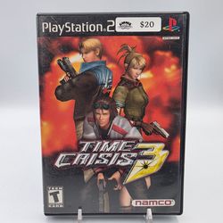 Time Crisis 3 (Sony PlayStation 2, PS2) Black Label Complete In Box, Tested