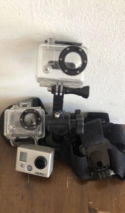 GoPro Hero 2 + Water Housing, Car Mount, and Head Strap