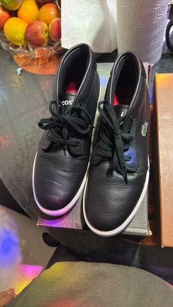 Lacoste leather black shoes