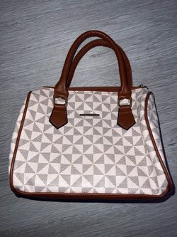 Structured Handbag with Geometric Print
