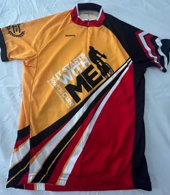 PRIMAL WEAR Tour De Cure Cycling Jersey Mens Red Yellow White Black SZ  M