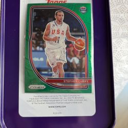 2020-21 Panini Prizm - USA Basketball Stephen Curry #10 Green Prizm